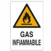 CARTELLO GAS INFIAMMABILE         20x 30 ALLUMINIO